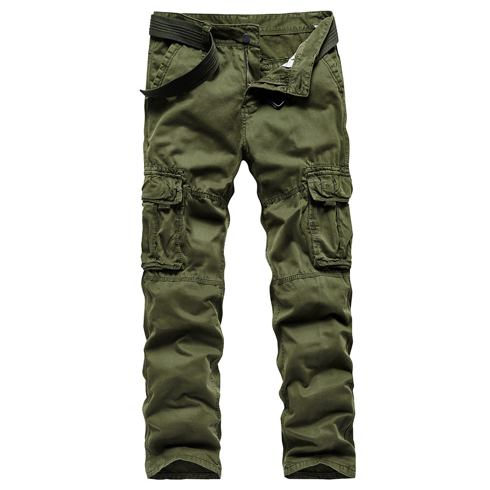 

2021 New Tactical Men Pants Male Plus Size Cotton Trousers Many Pocket Zip Style Mens Overalls Black 4luu, Khaki