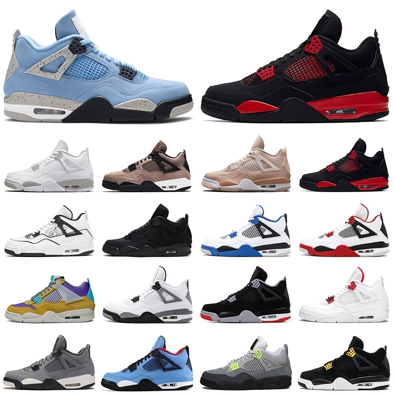 

Jumpman 4 4s Men Basketball Shoes University Blue Taupe Haze White Oreo Black Cat Diy Shimmer Cool Grey Mens Women Trainers Outdoor Sports, 4s thunder