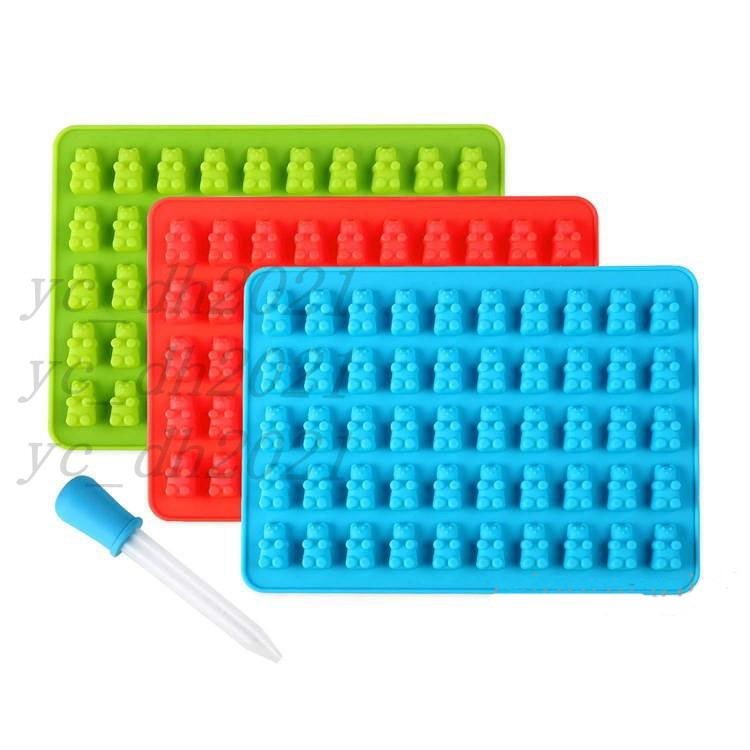 

Silicone Gummy Bear Candy Molds Chocolate Gummy Molds with 1 Droppers Nonstick Food Grade Silicone Free shipping