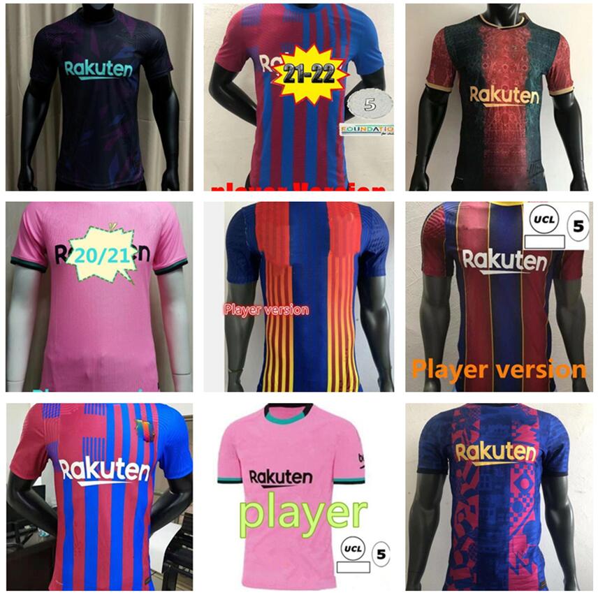 

2022 Player Version FC BARCELONA soccer jersey KUN AGUERO 21 22 camiseta futbol ANSU FATI Thailand 2021 Messi GRIEZMANN DE JONG Maillots football shirt, Red