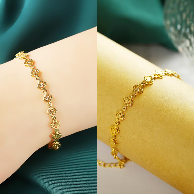 Link, Chain Women's Adjust Able Retro Heart Bracelet Luxury Korean Style Jewelry For Party And Prom 2021 Simple Fashion Brand Design-image-721239017