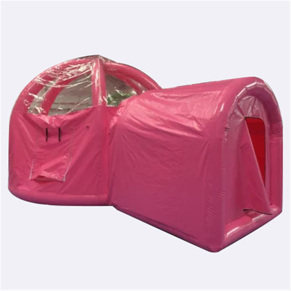 

Customized Color Pvc room inflatable igloo dome house,pink colored funny party bubble hotel with airtight structures for outdoor