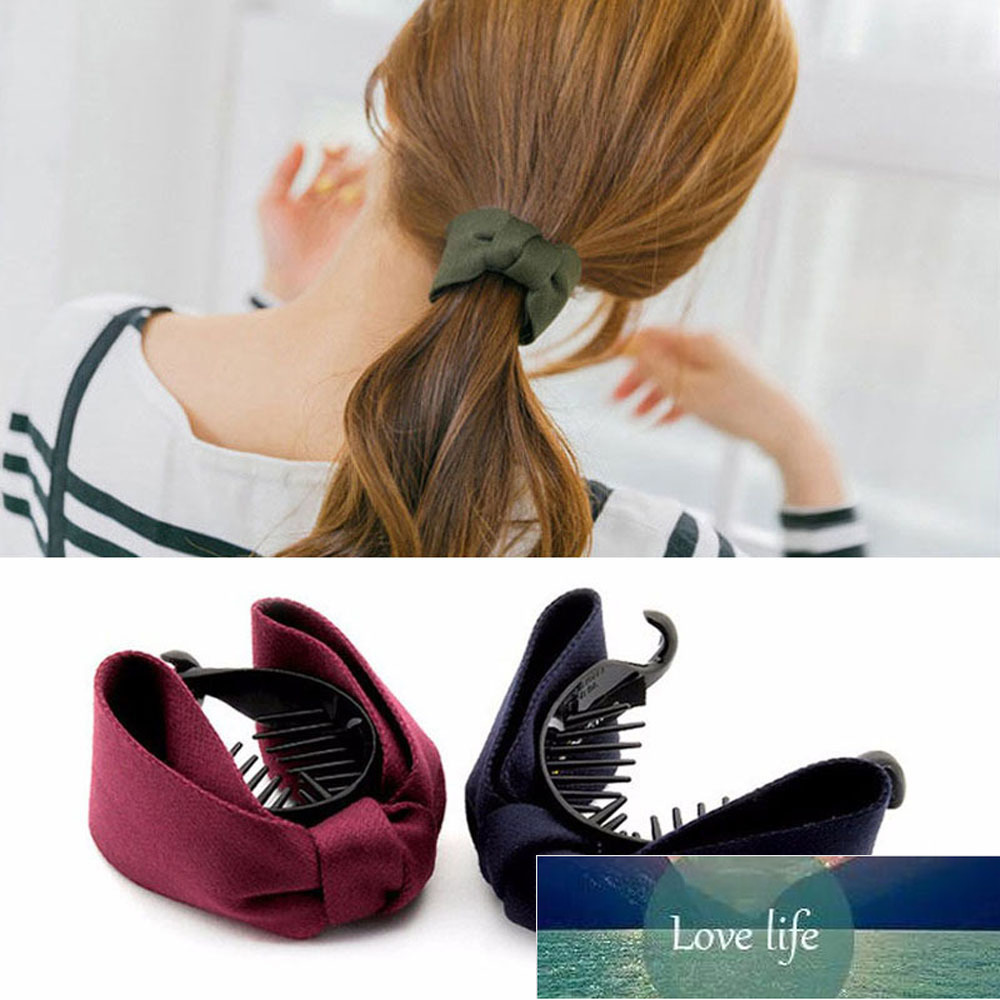 

1PC New Fashion Cute Women Hair Claw Solid Big Bows Banana Hairpins Ties Ponytail Headband Hair Clips Barrettes Hair Accessories Factory price expert design Quality