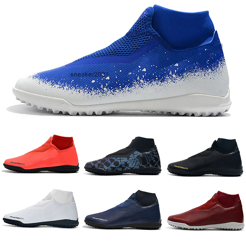 

Vision Elite Cleats Leather Soccer Shoes Mens Socks Phantom Vison Academy DF IC TF High Ankle Football Boots, As photo 1