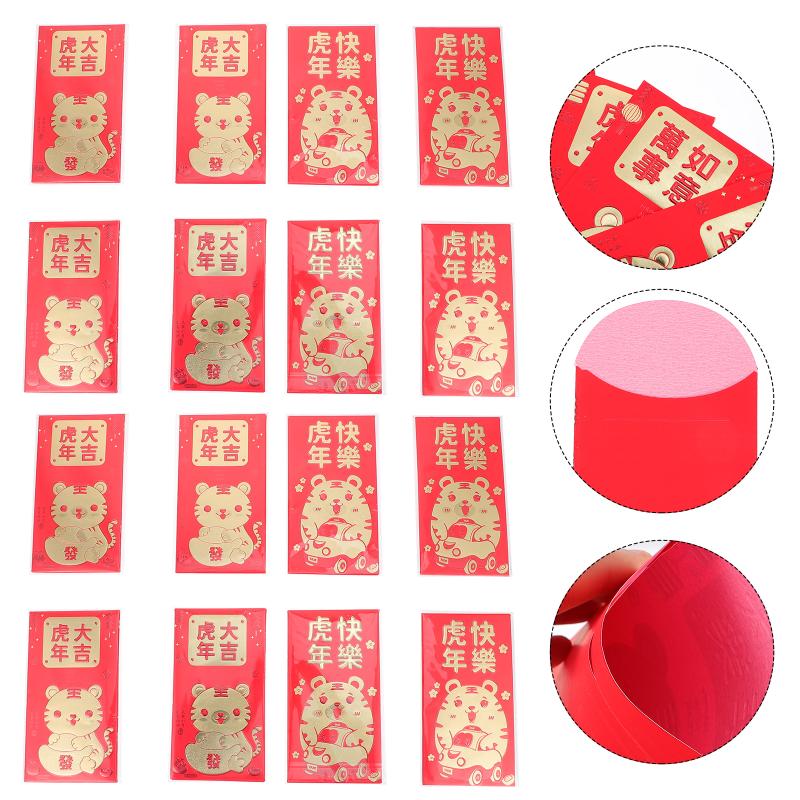 

Gift Wrap 60 Pcs Chinese Year Red Pockets Creative Envelopes Paper Money Pocket