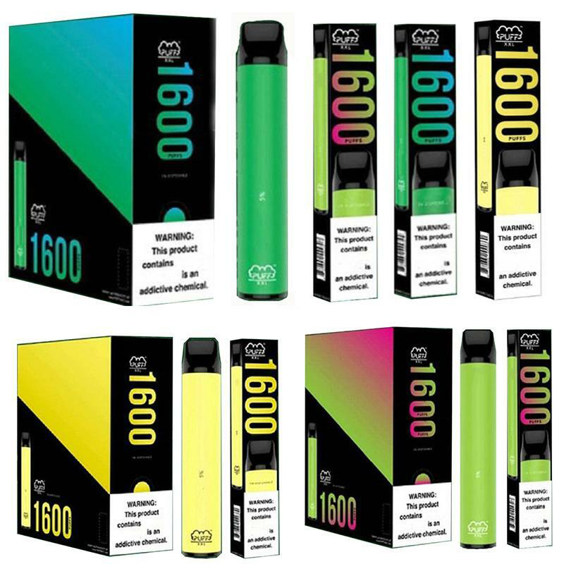 

puff xxl disposable device puff bar xxl 1600Puffs 850mah 4.0ml Oil Capacity 22Colors Selectable free shipp to USA 5-7 Days