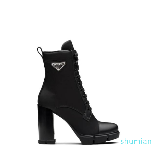 

Designer Leather and nylon fabric booties Women Ankle Boots Leather Biker Boots Australia Booties Winter boots size US 4-10