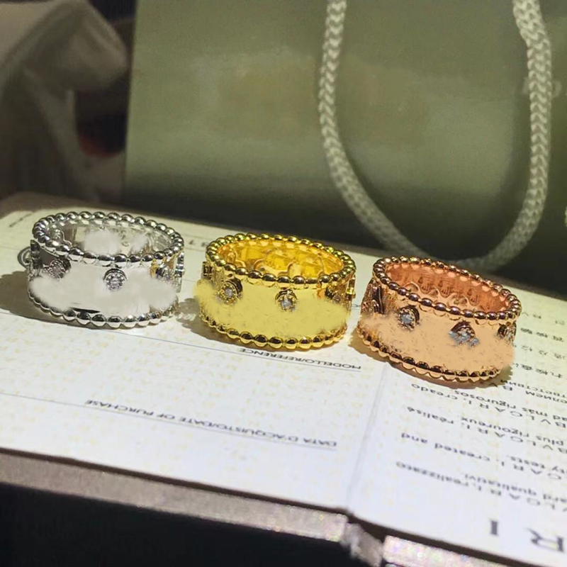 

Luxury Designer Silver /Rose Gold Clovers Rings Fashion Stone Ring for Men and Women Jewelry with Box