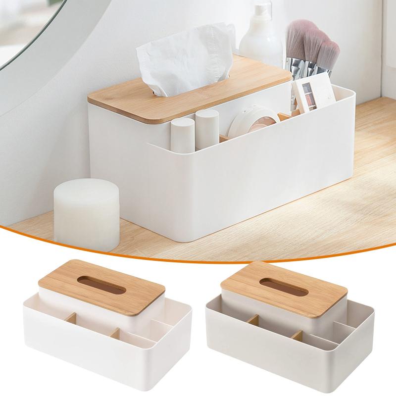 

Multifunction PU Leather Pen Pencil Remote Control Tissue Box Cover Holder Desk Storage Box Container for Home and Office Use