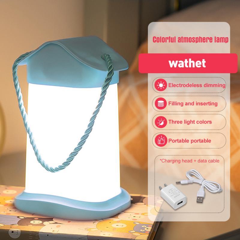 

Night Lights Lamp Adjustable Bedside Table Light Portable Atmosphere Charge Eye Protection Nursing Home Bedroom Tool
