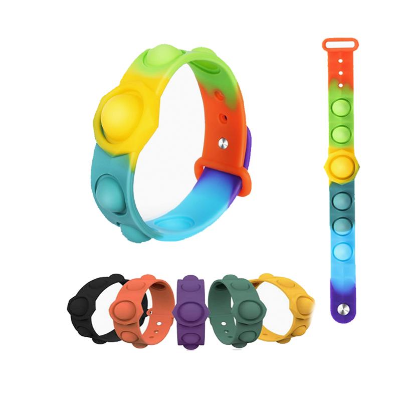 

Latest Party Favor Fidget Toys Bracelet Decompression Wristband Key Stress Relief Hand chain Soft Silicone Press