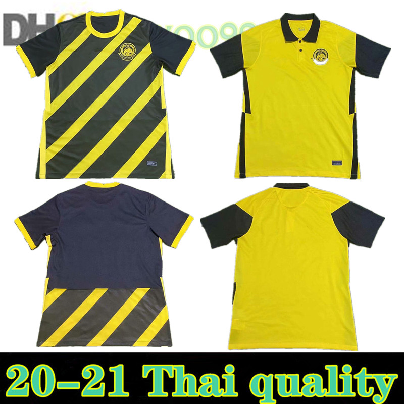 

New 2020 2022 Malaysia national team Soccer Jersey 20 21 Malaysia Home Yellow Away Black Safawi Rasid Talaha Norshahrul Ldlan football shirt, Black;yellow