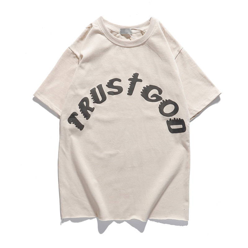 

2021 New Kanye West "confie Em Deus Servio Domingo" o Pescoo Dos Homens t Camisa De Manga Curta Solta Casual Hip Hop Tshirts Oversize Haraju, Dark grey