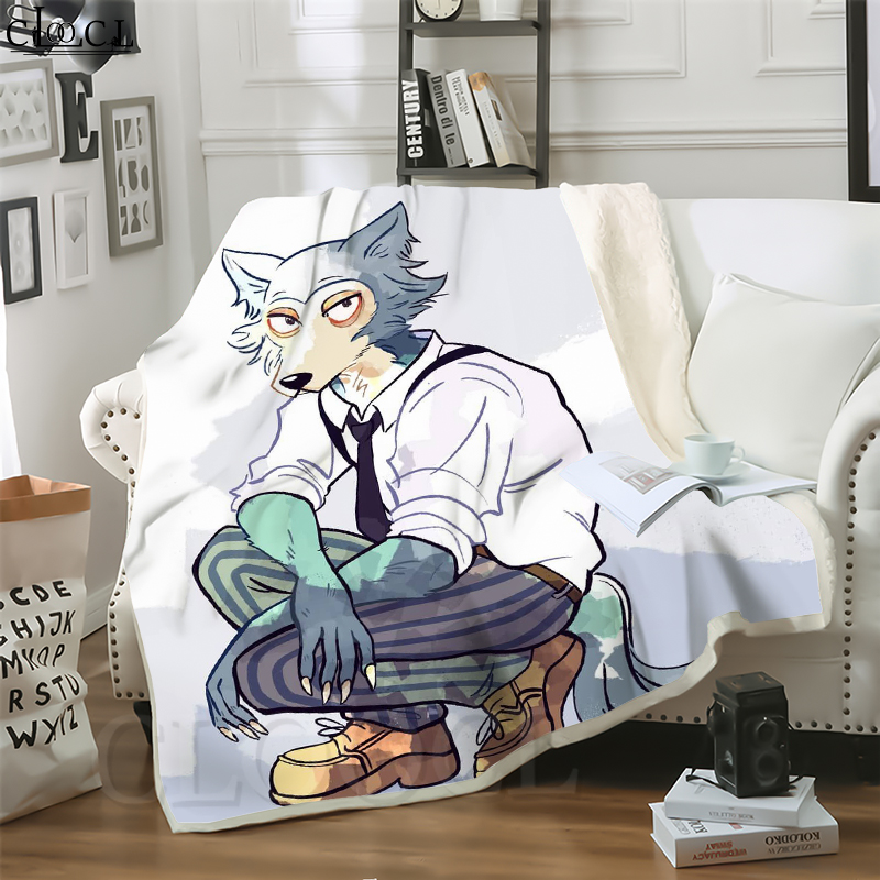

CLOOCL Hot Anime BEASTARS Animal 3D Print Street Style Air Conditioning Blanket Sofa Teens Bedding Throw Blankets Plush Quilt