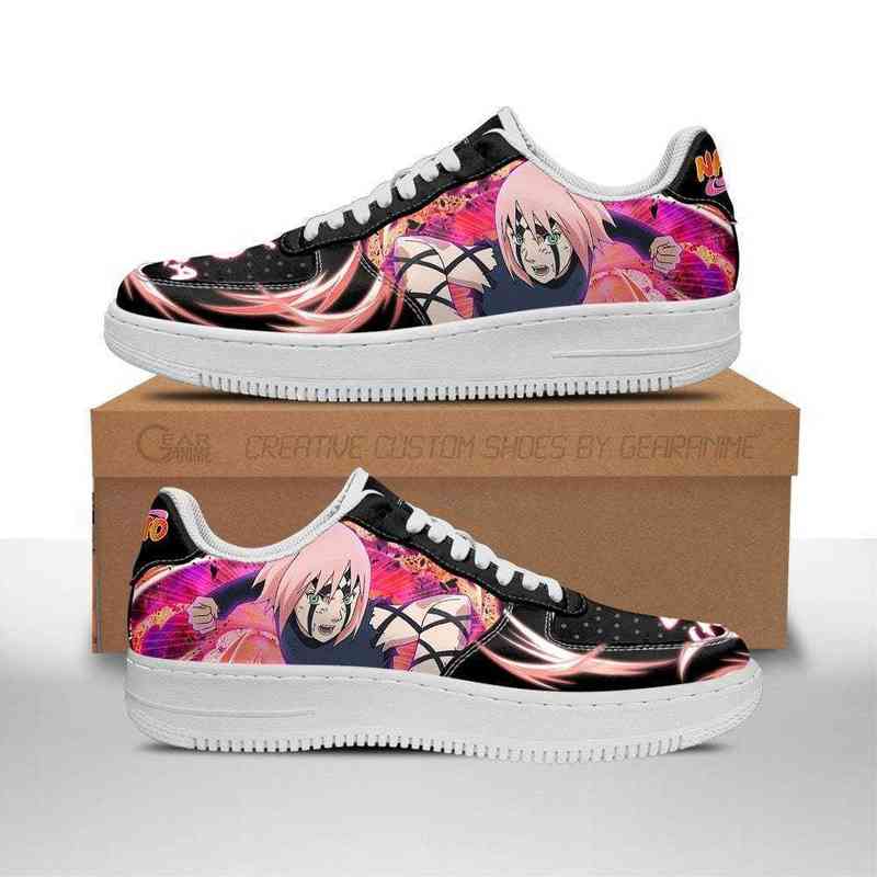 

Diy Anime Shoes Sakura Haruno Sneakers Custom Leather Casual Running Sport Walking Lightweight Tennis, Others