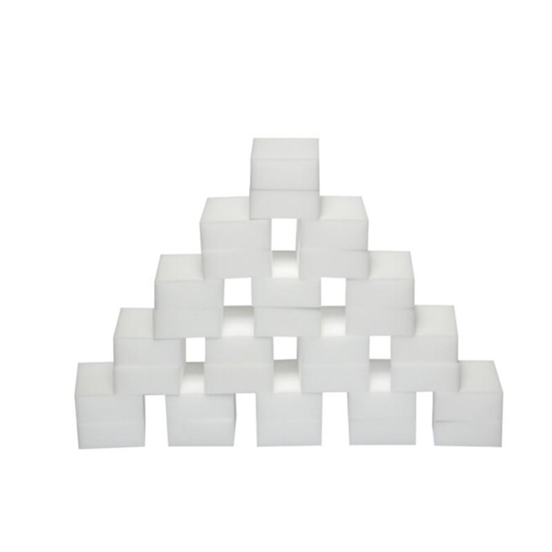 

100Pcs Magic Sponge White Melamine Sponge Eraser For keyboard Car kitchen Bathroom Cleaning Melamine Clean High Desity 10x6x2cm 88 V2