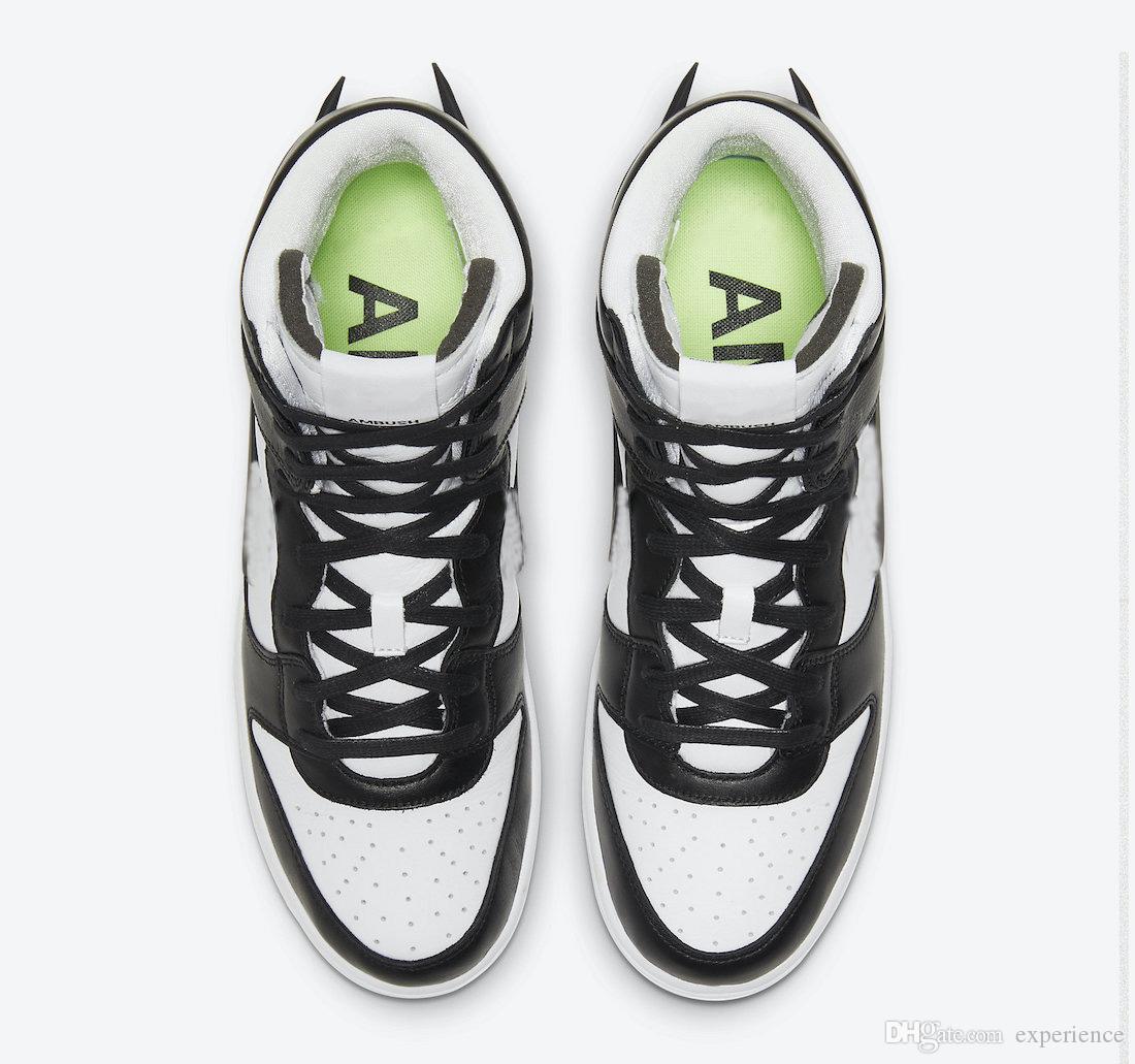 

2021 Newest Authentic Dunk High Ambush Black White Spruce Aura Man Woman Outdoor Shoes Sports Sneakers With Original Box