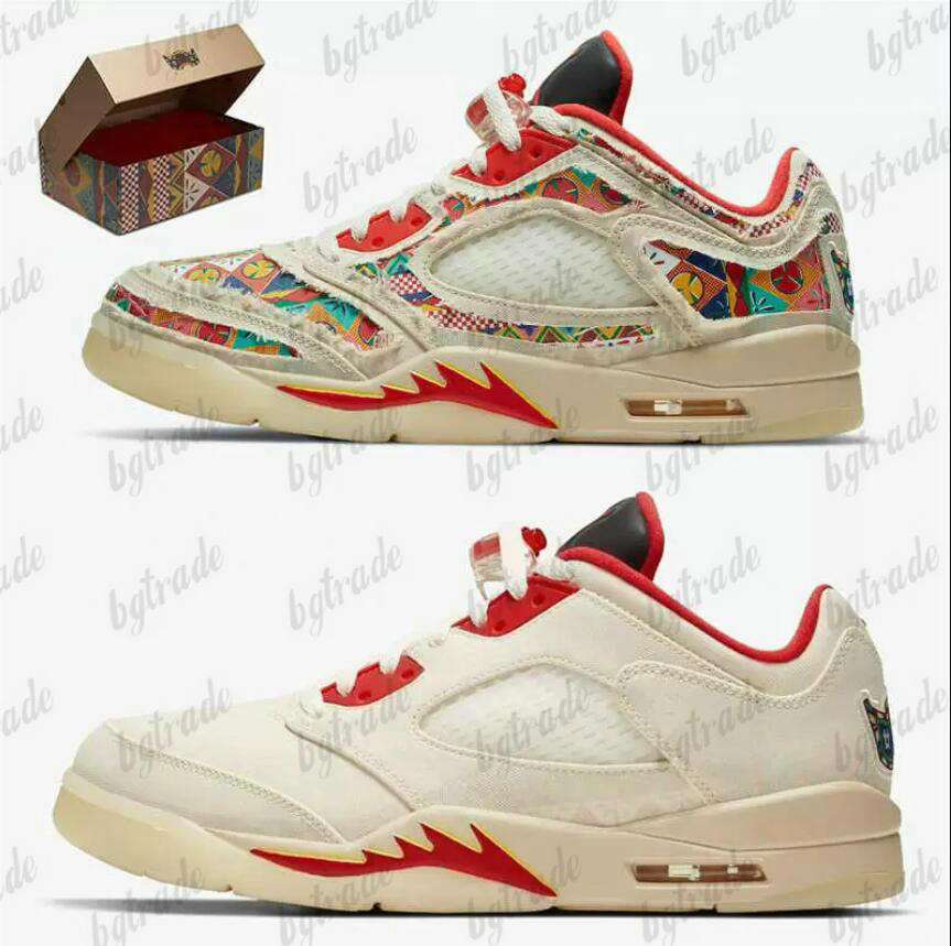 

5 Low Chinese New Year Basketball Shoes 5s CNY Sail Chile Red Opti Yellow Pearl White Zapatos Sports Sneakers