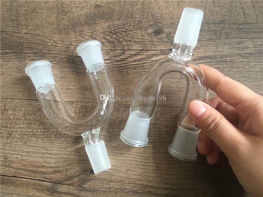 

2pcs Glass adapter double bowl adapter two size for options Wishbone Glass Splitter Frosted Adapter free shipping