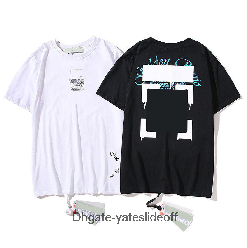 

Summer Mens Womens Designers t Shirts Loose Tees Offs Brands Man' Casual T-shirts Luxury Clothing Back Letter Arrow x Street Hip Hop Black White Nnok