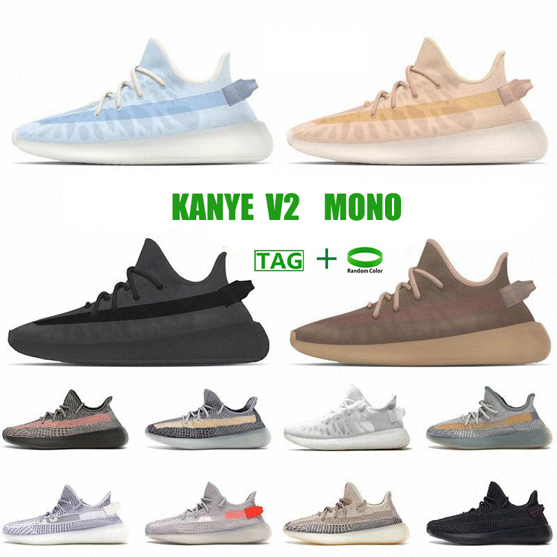 

women men kanye 350 Running 3m shoes v2 foam runners boots zebra runner black red bred pink mono sneakers clay synthclay ice cream cinder west gid trfrm for boost, Shoe box * 1