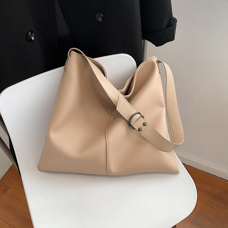 

Women's Soft Faux Leather Tote Shoulder Bag Big Capacity Ladies Handbag 2021, Black