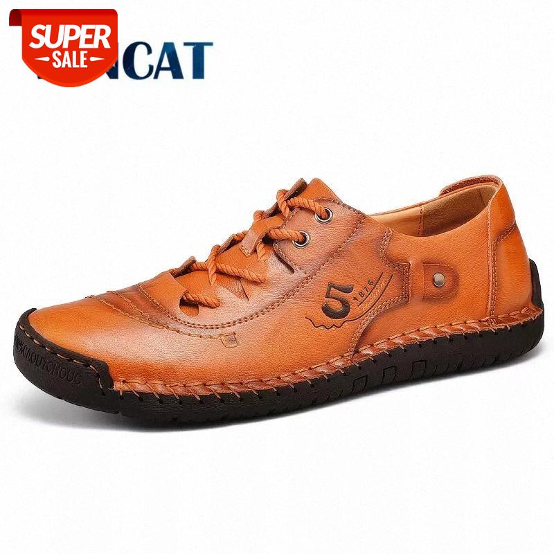 

New Classic Comfortable Casual Shoes Men Loafers Shoes Leather Men Handmade Flat shoes Moccasins Plus Size 38-48 #ey6m