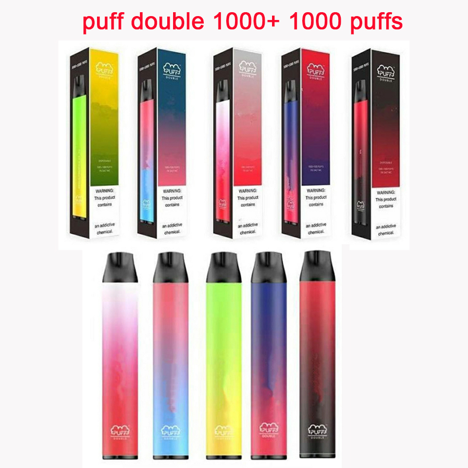 

Puff double 2 in 1 bars Disposable Vapes Pen Battery 2000 Puff Pods Cartridges Pre-Filled Electronic Cigarette puff bar double
