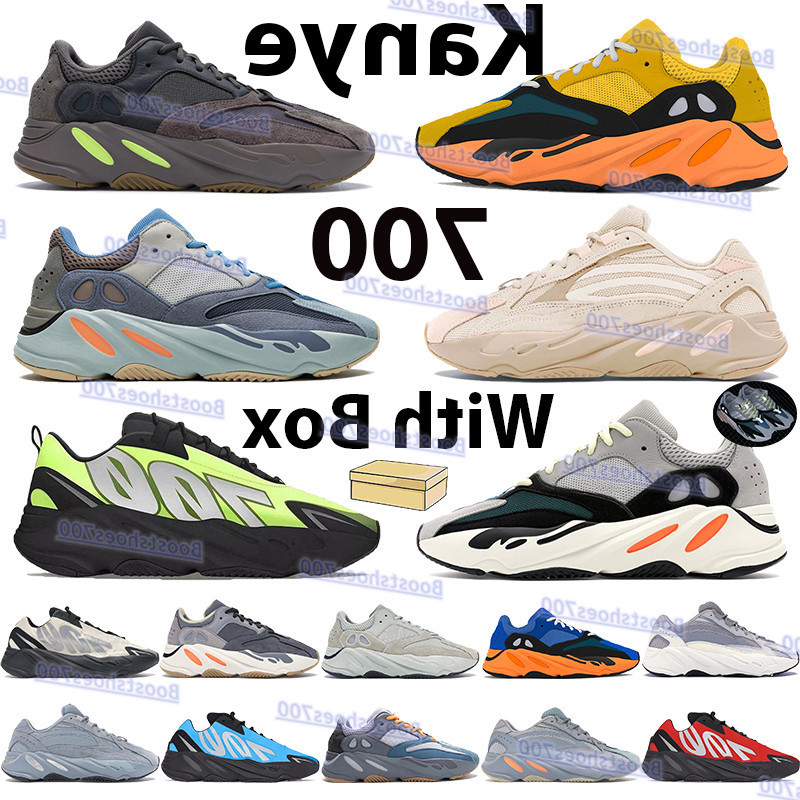 

2021 Kanye 700 Boots shoes mens reflective sneakers sun solid grey carbon blue inertia orange salt utility black mauve men women trainers