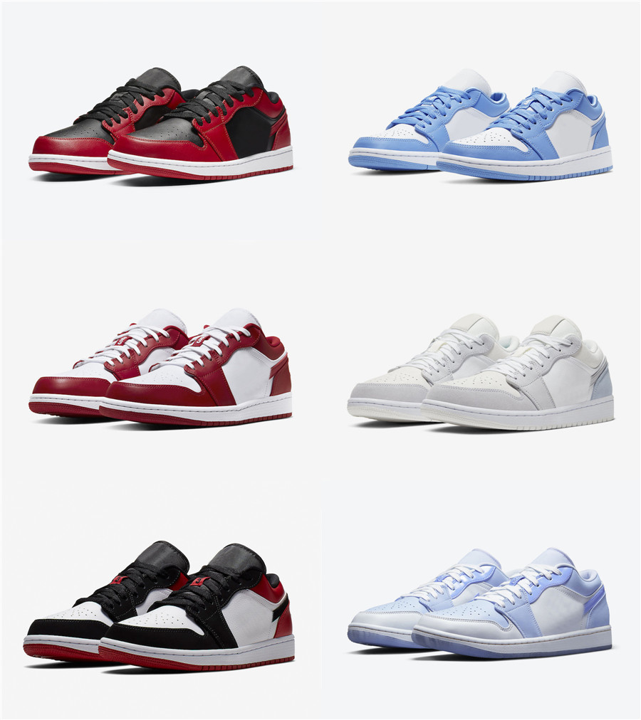 

Shoes Newest Authentic 1 Low Mighty Swooshers Chicago UNC Paris Varsity Red Summit White Black Toe Grey Men Women, Customize