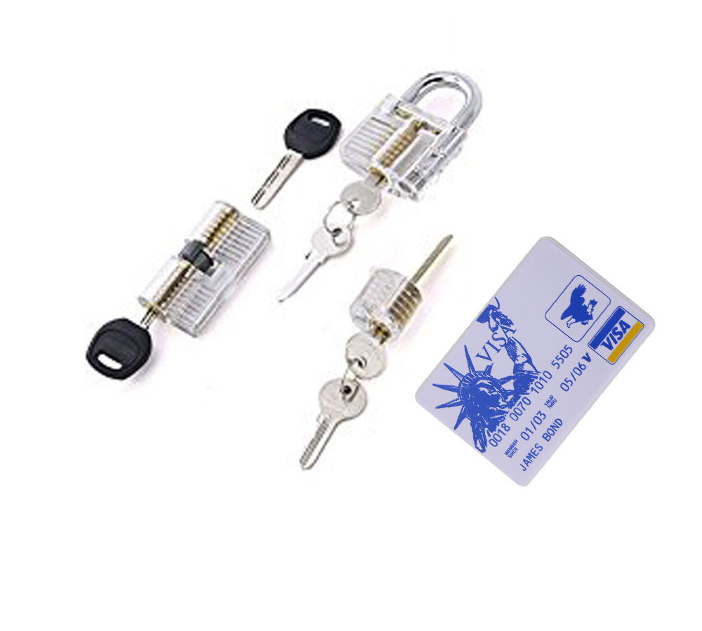 

Free Shipping 3pcs Locksmith Transparent Practice Lock with 2 Keys,Locksmith Training