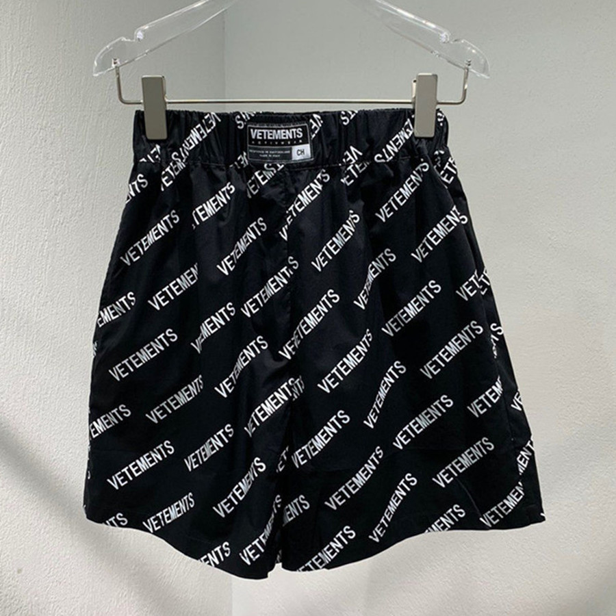 

2021 New Preto Todo o Homens Mulher Vetements Shorts Branco Tipo Impresso Vtm Breechcloth Adx1