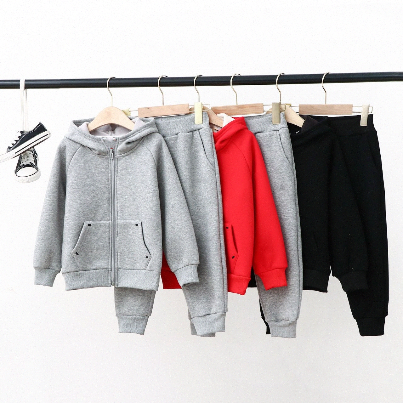 

Designer kids tracksuit tech fleece boys tracksuits hoodie techwear long sleeve baby jackets hoodies +kid trouser pink balck jacket jogger suit children girl s j9zE#, I need look other product