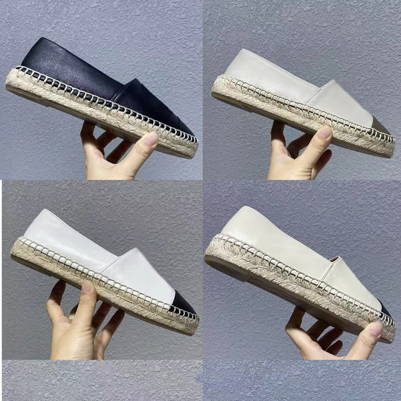 

factory outlet classic Womens fisherman Shoes Designers Genuine Leather fashion Color matching hand Sewing comfortable loafers spring and fa, Black