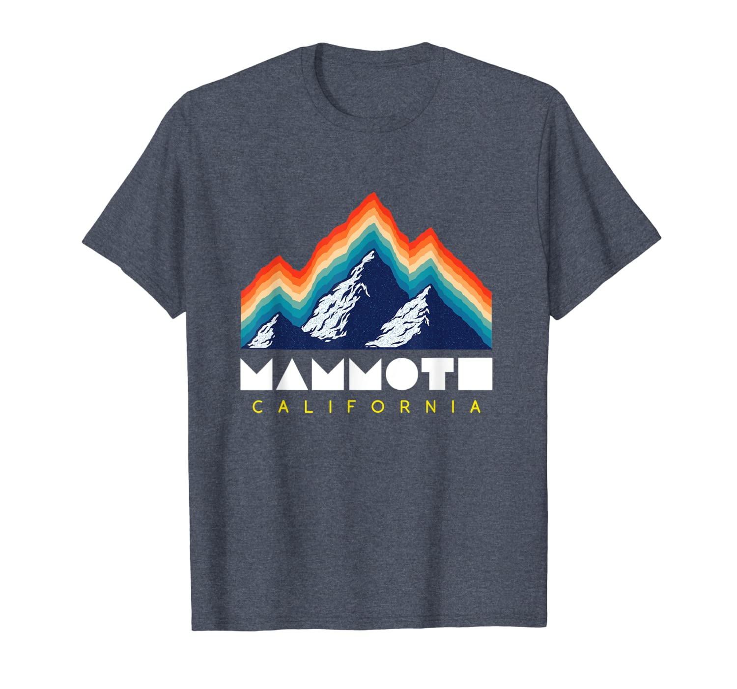 

mammoth california - usa ski resort 1980s retro shirt, White;black