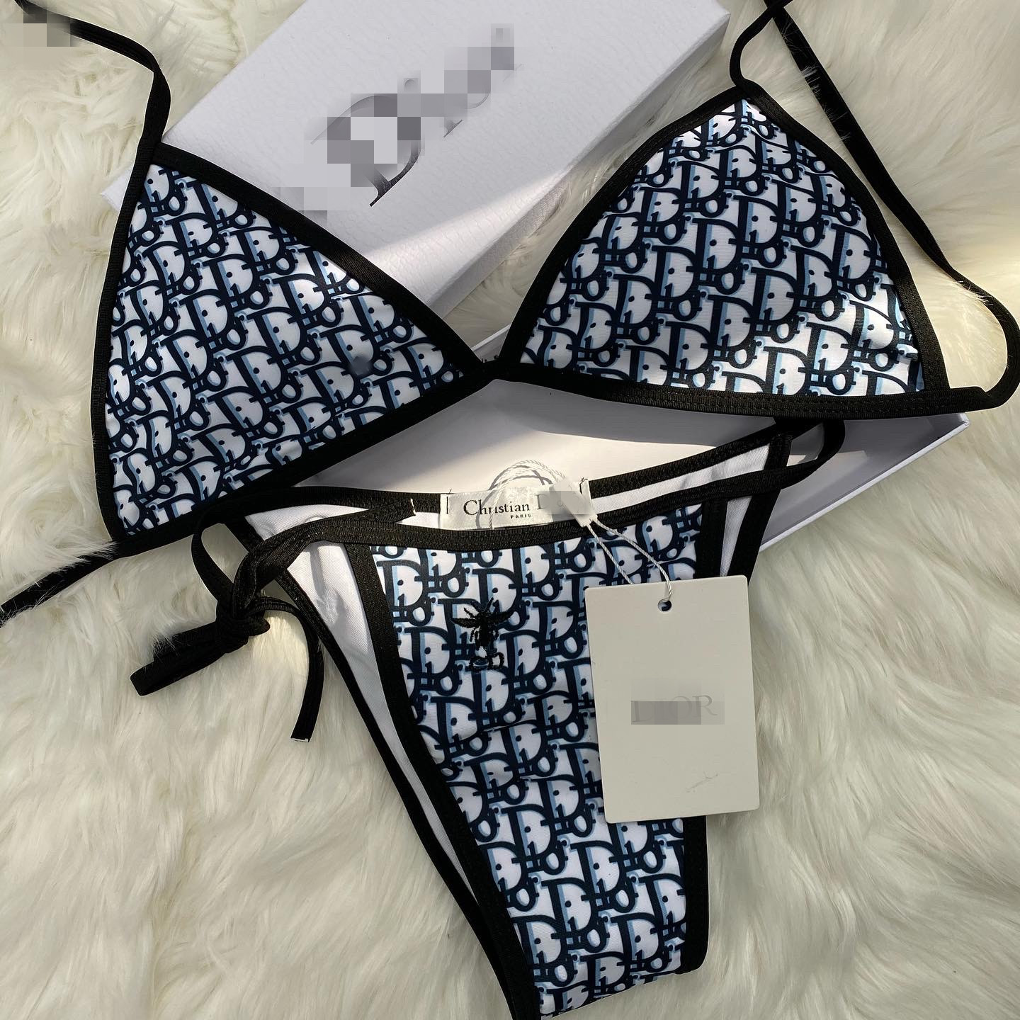 

DR28 Home Textile Sexy Bikini Set Brand Letters Swimwears Designer Metal Chain High Quality Ladies Backless Split Swimsuit