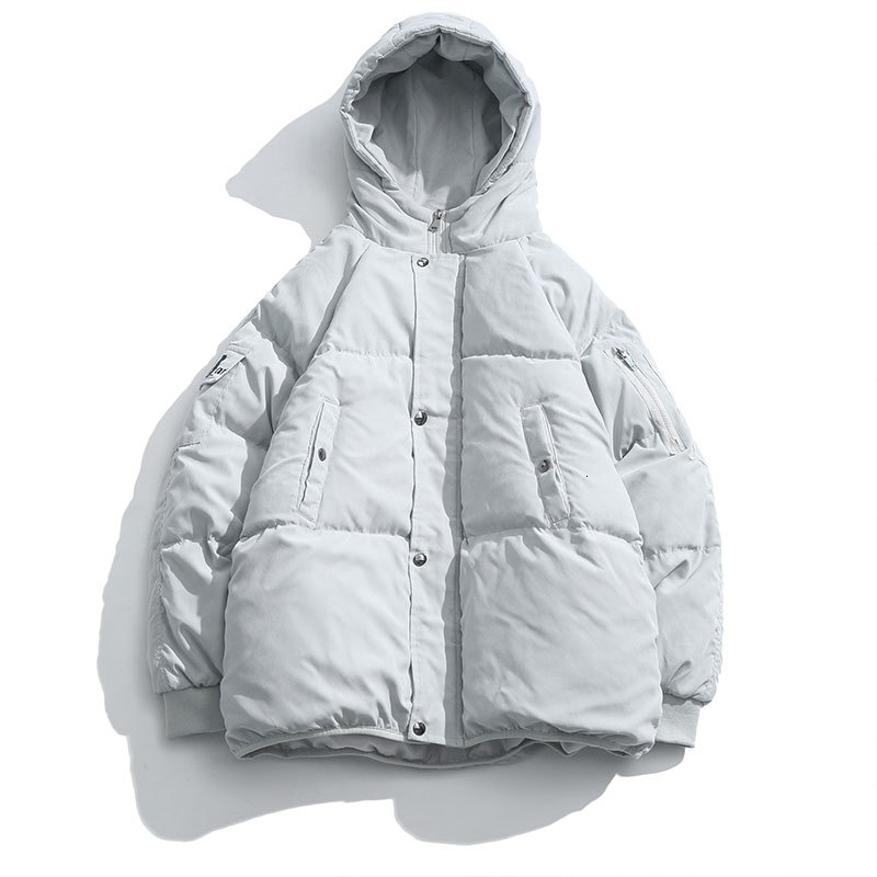 

2021 New Winter Jacket for Fashion Warm Male Parkas with Hat Men's Cotton Coat Oversize Men Clothing A91u, Red