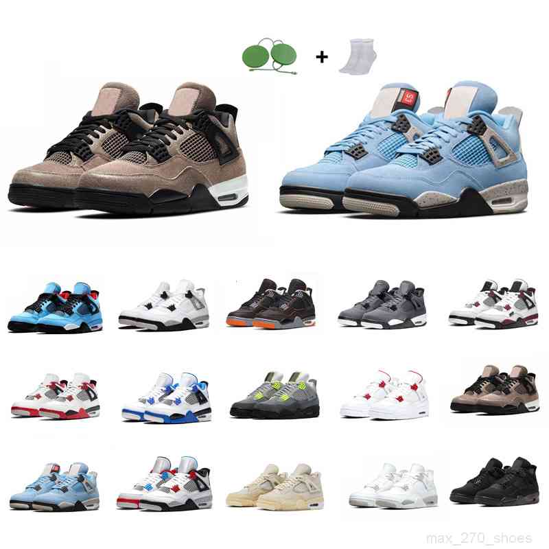 

2021 Classic Basketball Shoes Men 4s 4 Comfortable Breathable Bred Motosports University Blue Neon White Sail Taupe Haze Mens Trainers