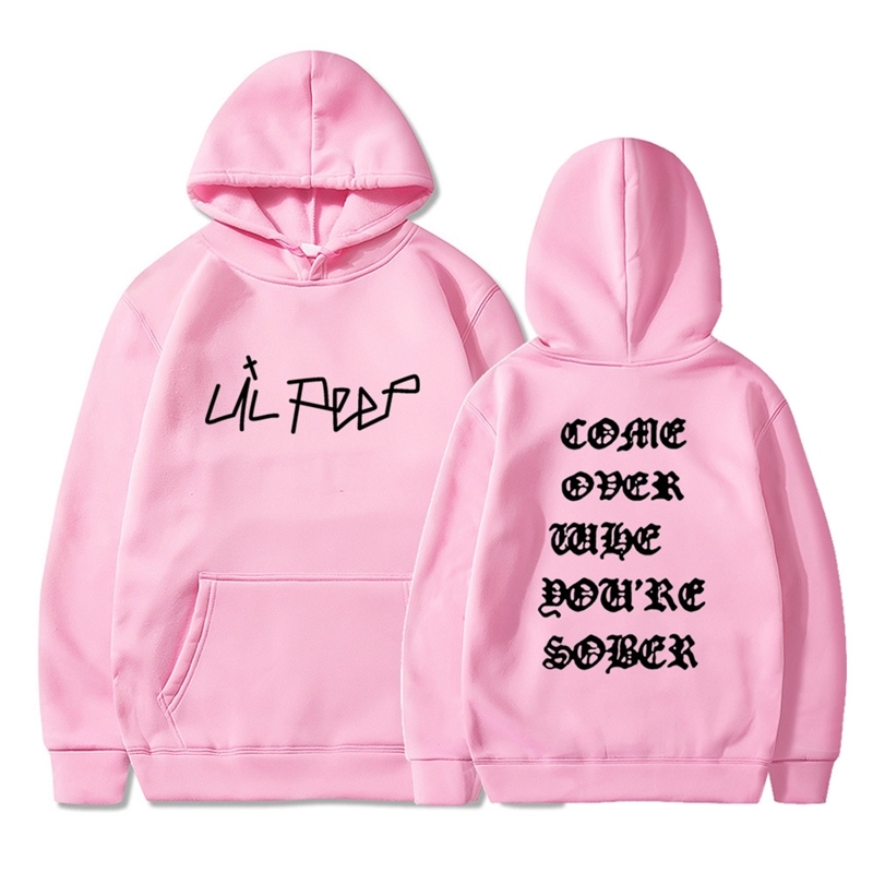 

Lil peep hot search sweater printed sweater Fleece Hoodie same hooded funny sweater, White