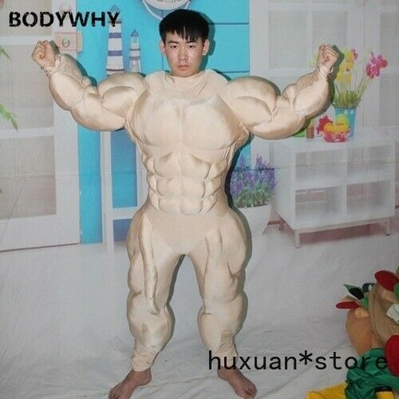 Mascot CostumesHalloween Muscle Model Mascot Costume Advertising Promotion Suits Party-image-747360022