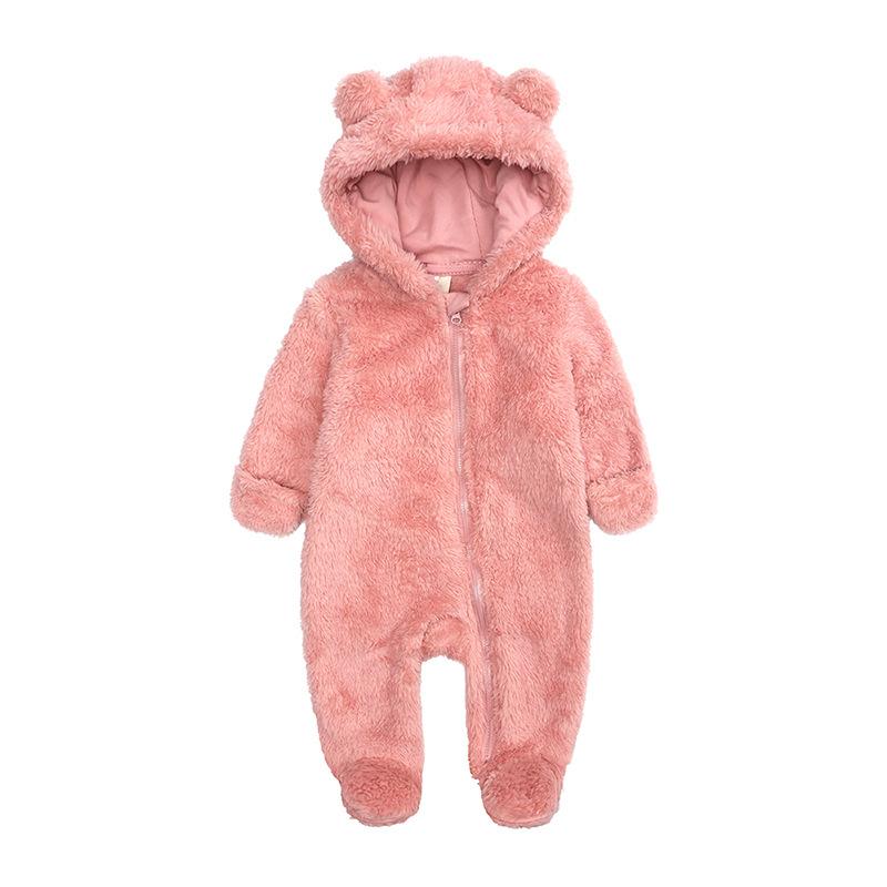 

Jumpsuits 3-12 Month Baby Winter Warm Clothes Born Girls Overall Flannel Boys Autumn Cute Romper Jumpsuit Costume Infant Bear Pajamas