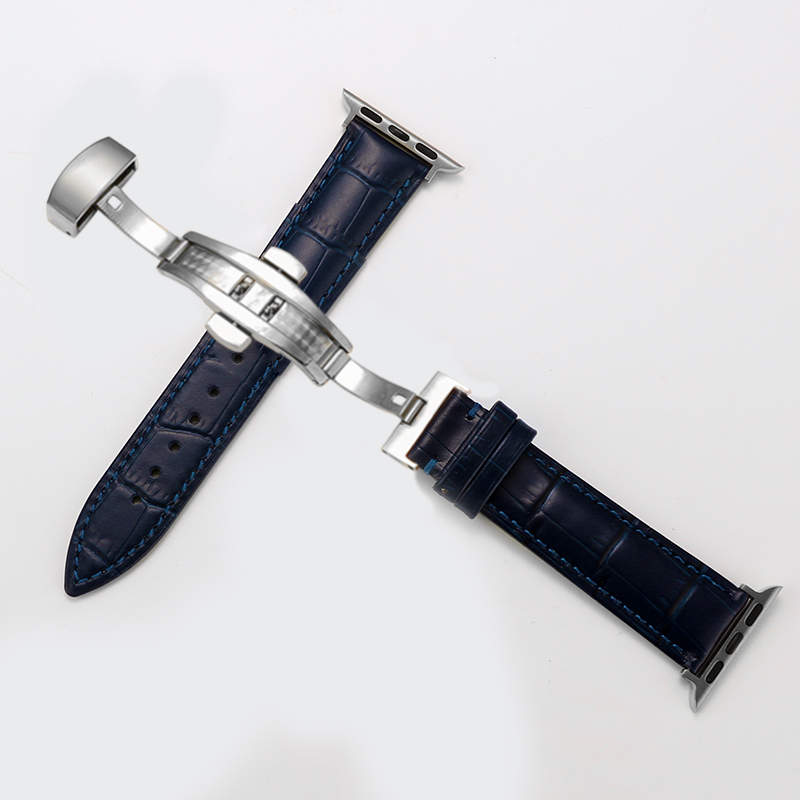 

Another Apple Watch iWatch 1-6 blue belt, butterfly buckle type 38 40 42 44mm