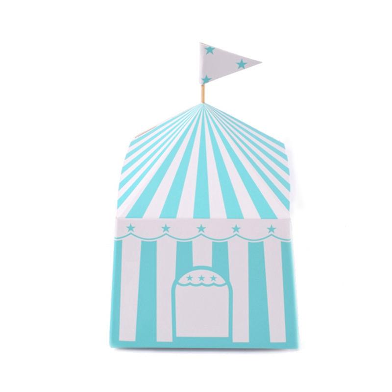 

Gift Wrap 50Pcs Creative Circus Tent Box Cartoon House Party Candy Folding Paper Small Packaging