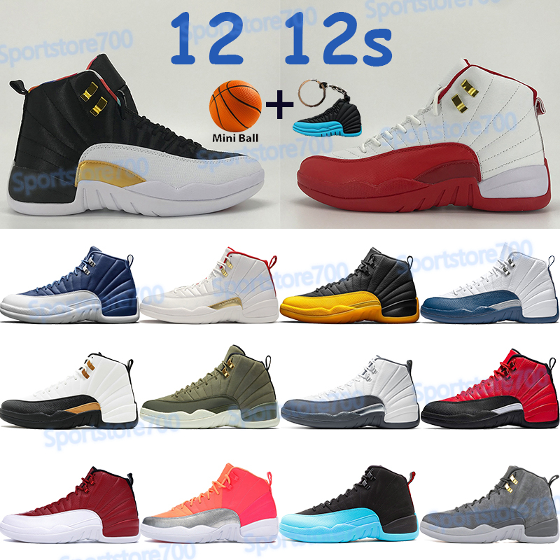 

Indigo university gold 12 basketball shoes men 12s sneakers CNY cherry flu game black royal blue dark concord high mens sneakers trainers, Bubble wrap packaging