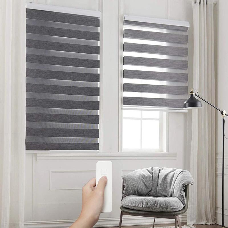 

Blinds Roll Curtains Automatic Electric Window Zebra Roller Shades Motorized Remote Control Blind Day Night