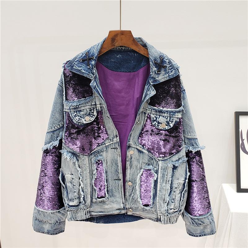 Denim Sequin Jacket Australia | New 