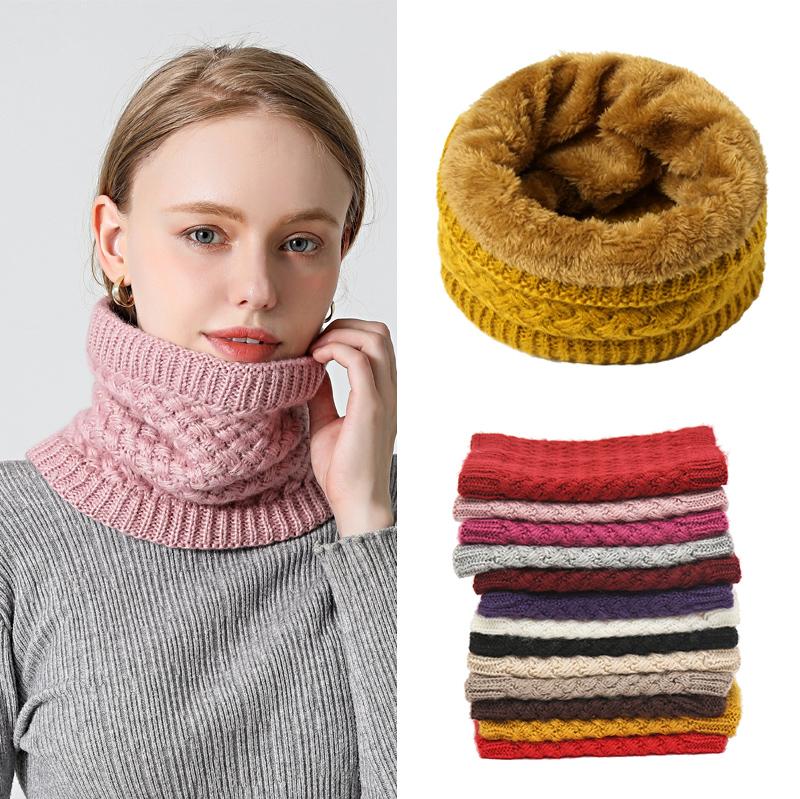 

Scarves Winter Ring Scarf Fur Warm Snood Neckerchief Knitted Unisex Ski Face Mask Men Women Thick Cashmere Bufanda Chirdren Echarpe