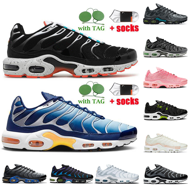 

Fashion Pink Snakeskin Plus Tn Mens Running Shoes Men Women Black Aquamarine Sneakers Kaomoji Blue Void Laser Orange Oreo Sherbert Trainers Size 36-46, Item14sherbert 40-46