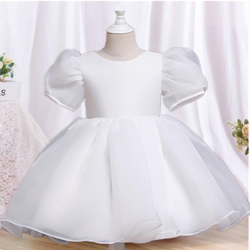

Girl's Dresses Girls Wedding Party Tutu Dress Evening Formal Kids For Flower White Baptism Birthday Ball Gown Baby Clothes, Red;yellow