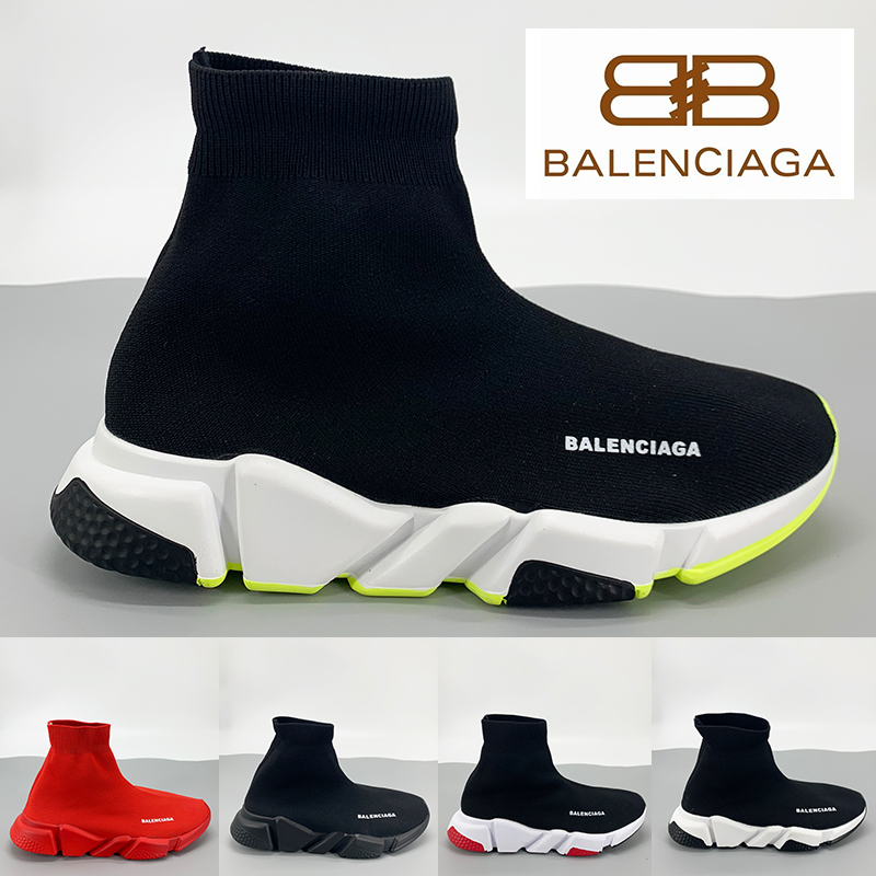

Balenciaga Speed Trainer Paris casual sock Shoes triple black white green red Top quality Luxury women trainers mens designer sneakers US 6-12, Bubble wrap packaging